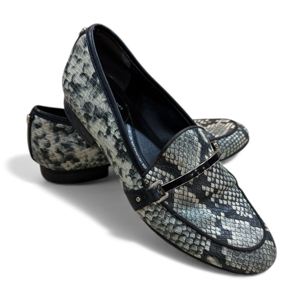 💋Circus by Sam Edelman Women’s Snake print loafer gray/black Size 8